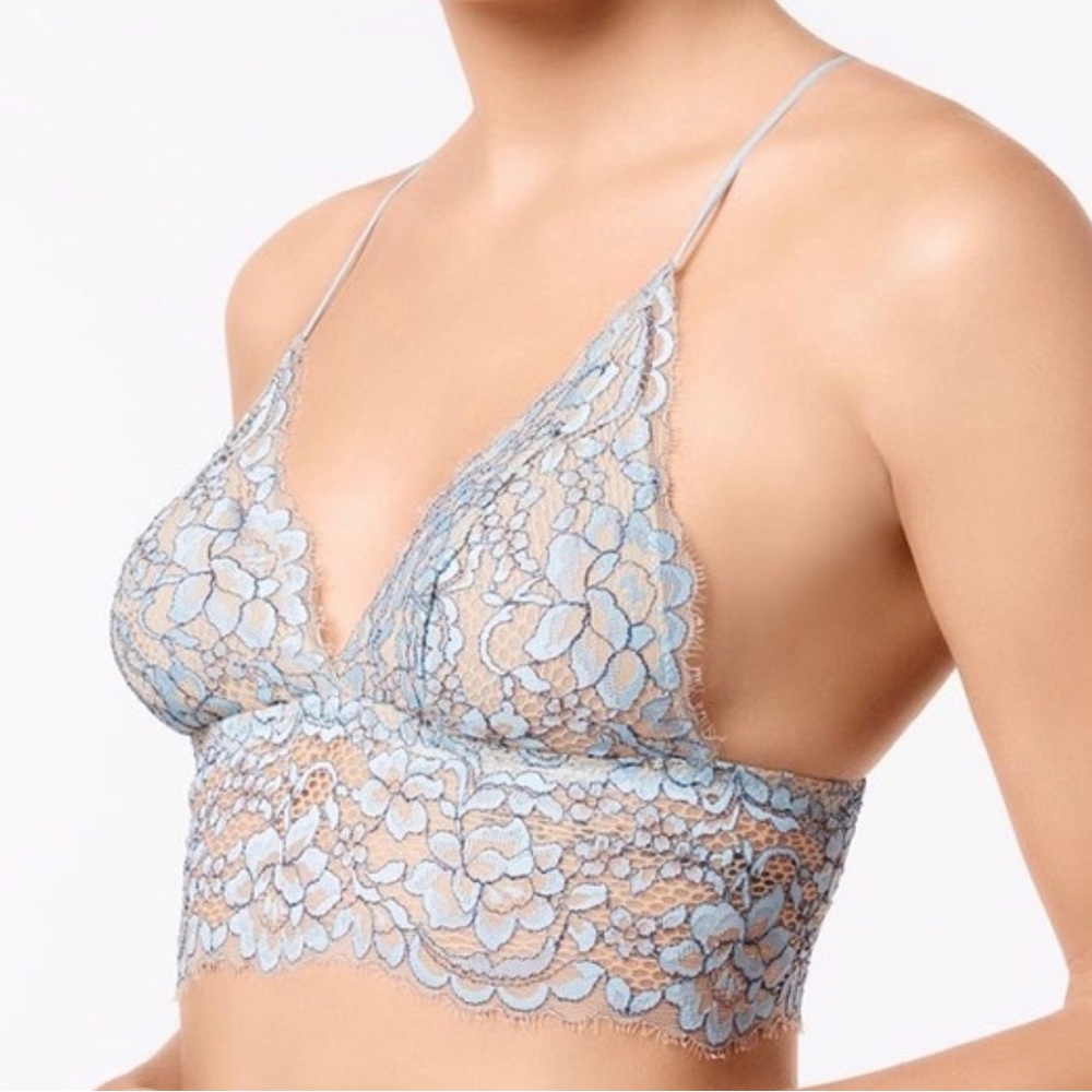 Victoria’s Secret lace cami y2k lingerie top pastel blue babydoll